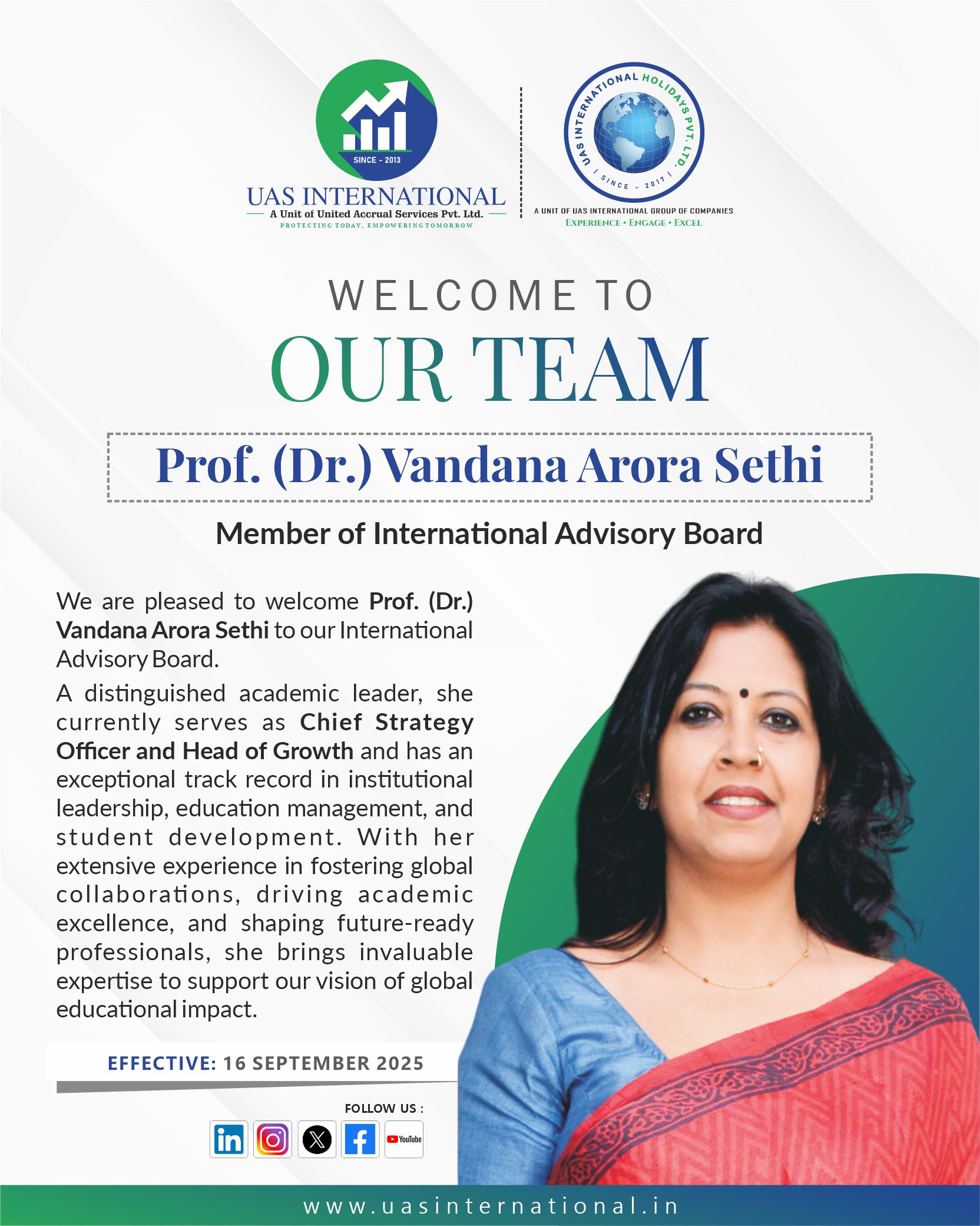 Prof. (Dr.) Vandana Arora Sethi