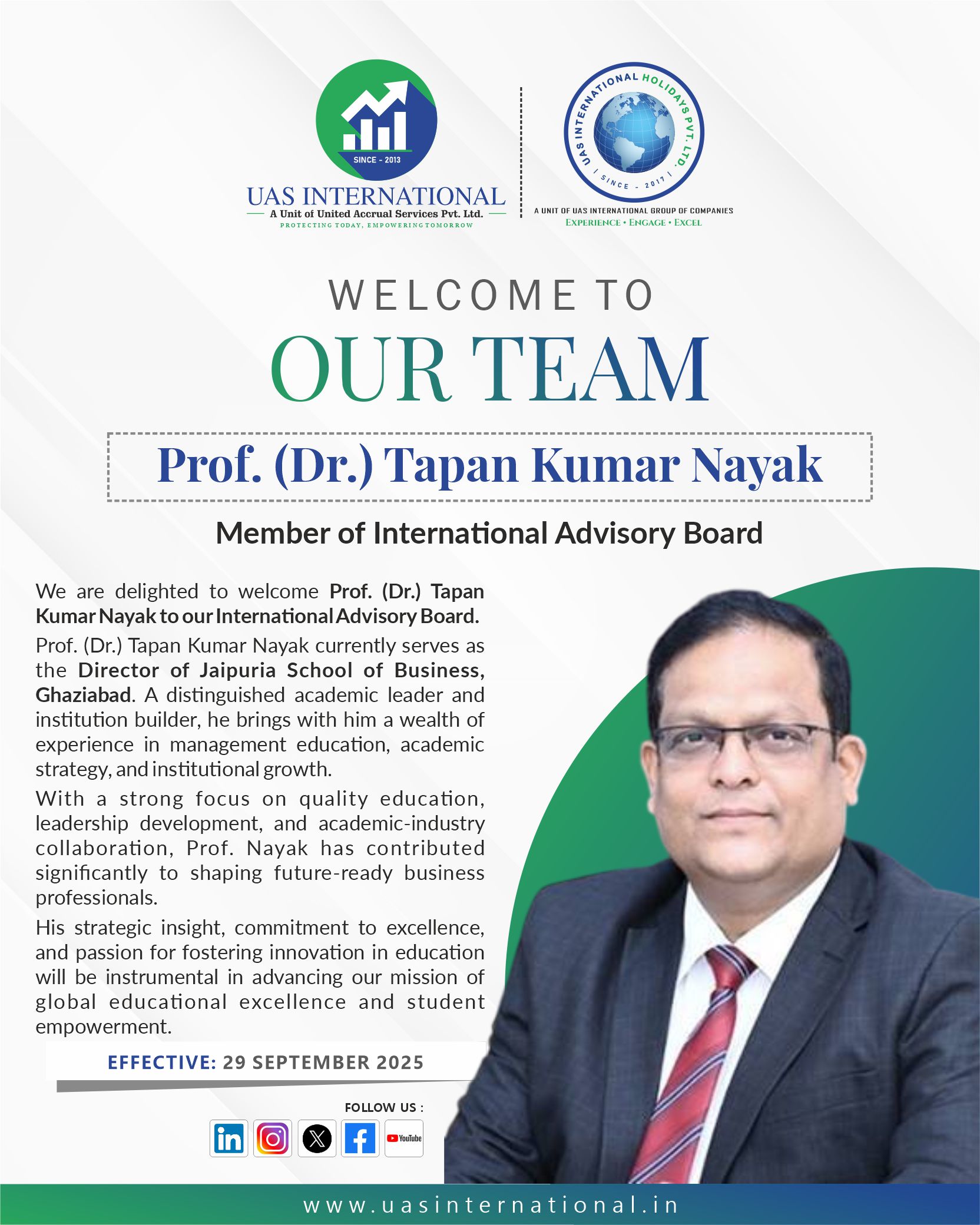 Prof. (Dr.) Tapan Kumar Nayak