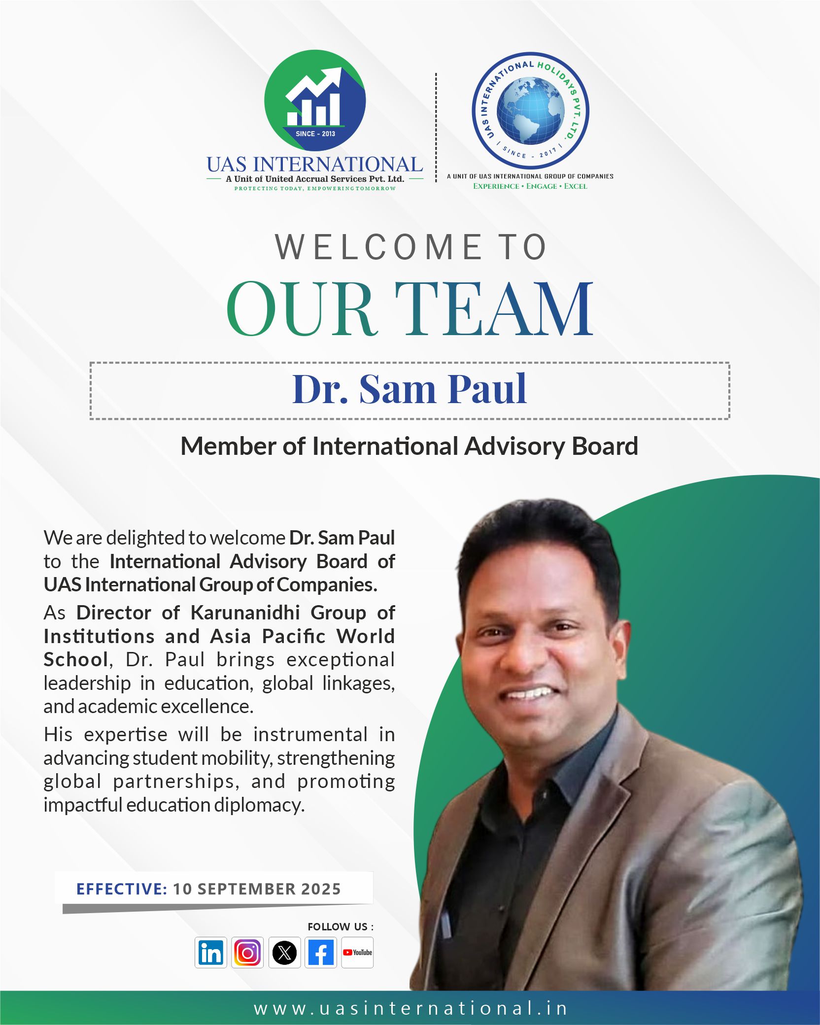 Dr. Sam Paul