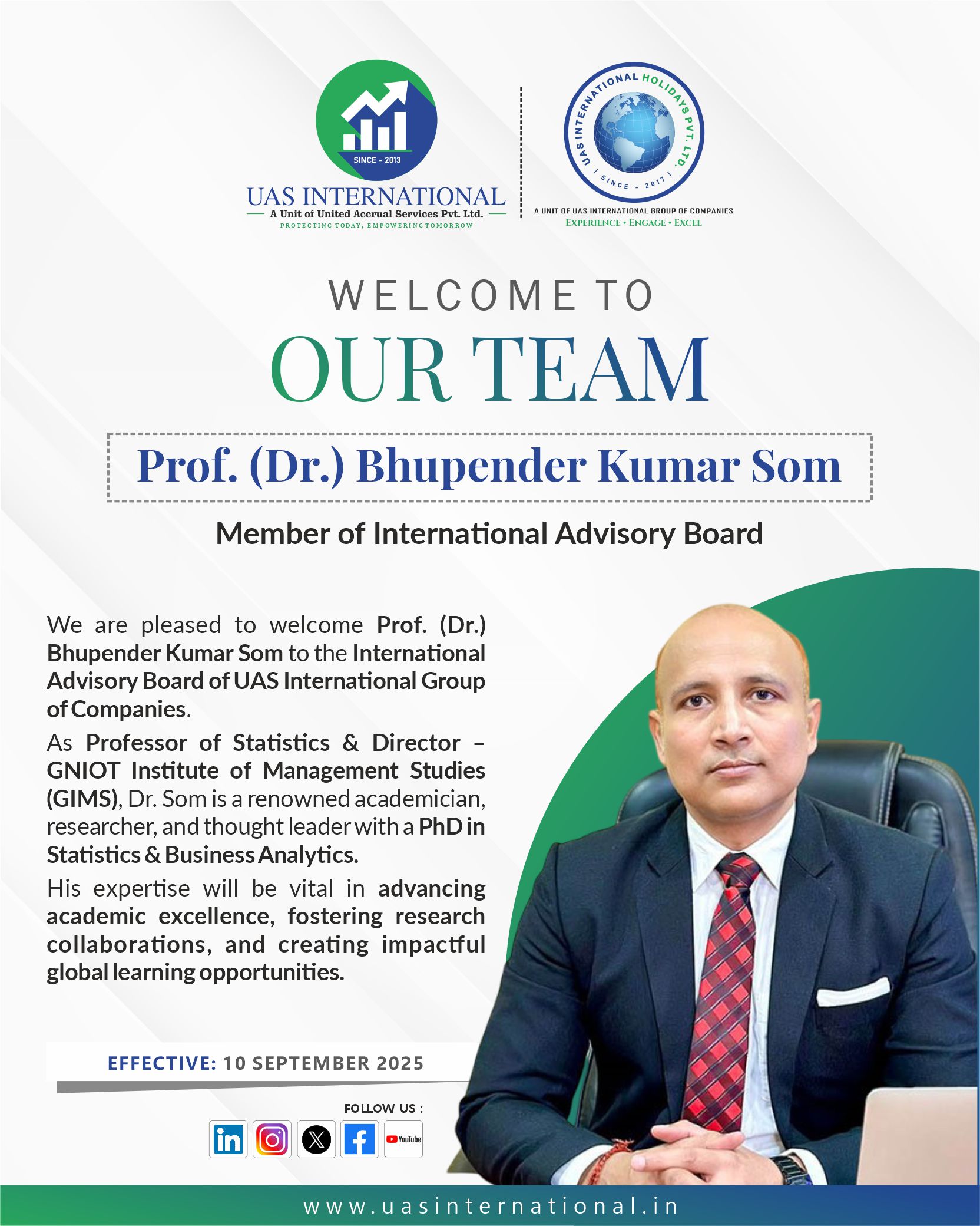 Prof. (Dr.) Bhupender Kumar Som